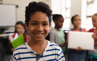 Gifted and talented student in a classroom.